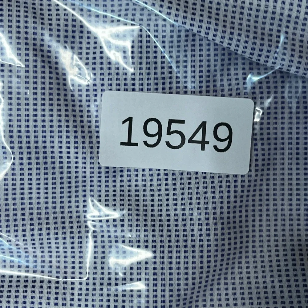 Banana Republic Dress Shirt Mens Medium Blue White Slim Fit Micro Check Preppy